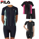 FILA フィラ ニッキー レディース セパレートミズギ 水泳 ウェア 水着 大きいサイズ セパレーツ水着 めくれ上がり防止 半袖 ブラック 黒 グレー 灰色 送料無料 NIKKI 3132036