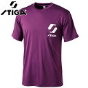 スティガ メンズ レディース STIGA LOGO T SHIRT JP-II 卓球 ウェア 競技 ロゴ Tシャツ 半袖 トップス パープル 紫 STIGA