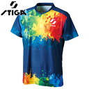 スティガ メンズ レディース STIGA SHIRT KR-VI 卓球 ウェア 競技 トップス シャツ 半袖 ネイビー 送料無料 STIGA