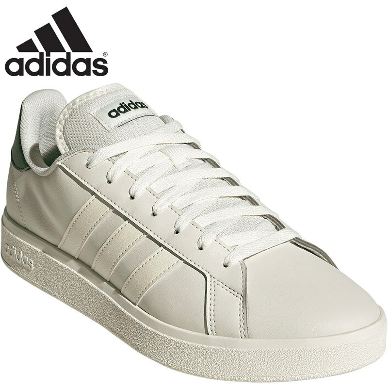 アディダス メンズ GRANDCOURT BASE 2.0 U スニーカー 靴 シューズ カジュアル レトロ グリップ力 グランドコート ホワイト 白 送料無料...