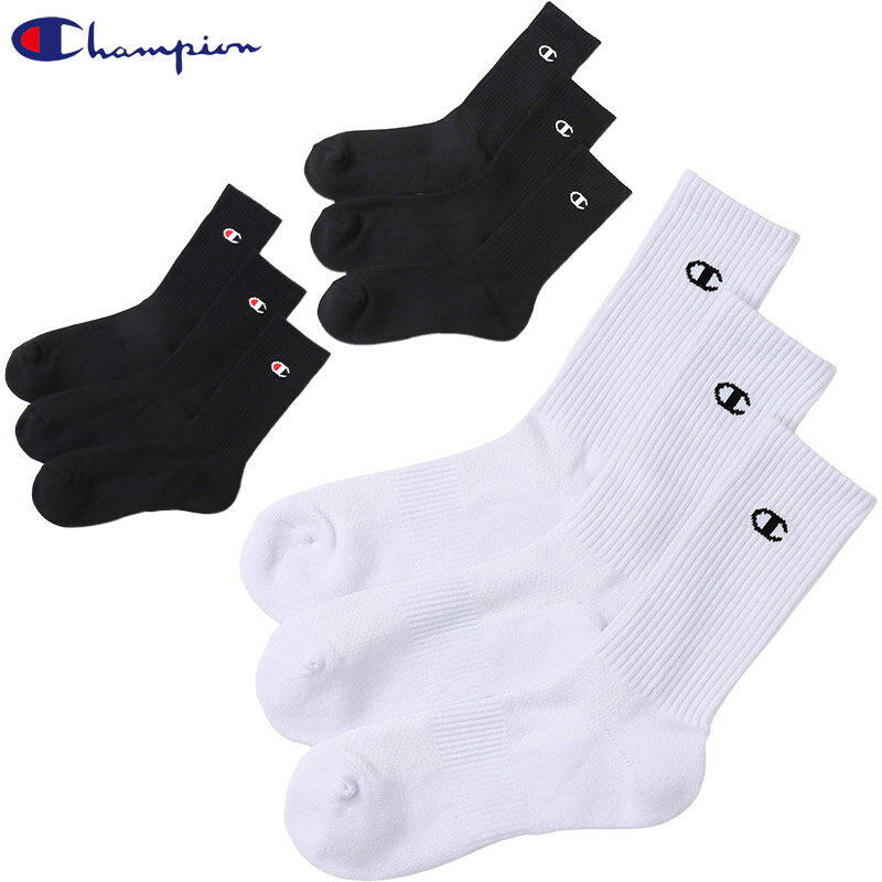 チャンピオン メンズ レディース 3P ミドルソックス バスケットボール アクセサリー 競技 靴下 抗菌 防..
