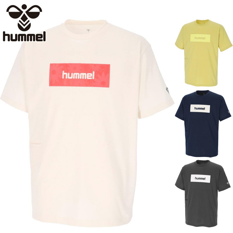 ヒュンメル メンズ レディース hummel PLAY 半袖Tシャツ アパレル トップス 吸汗速乾 UVカット ホワイ..
