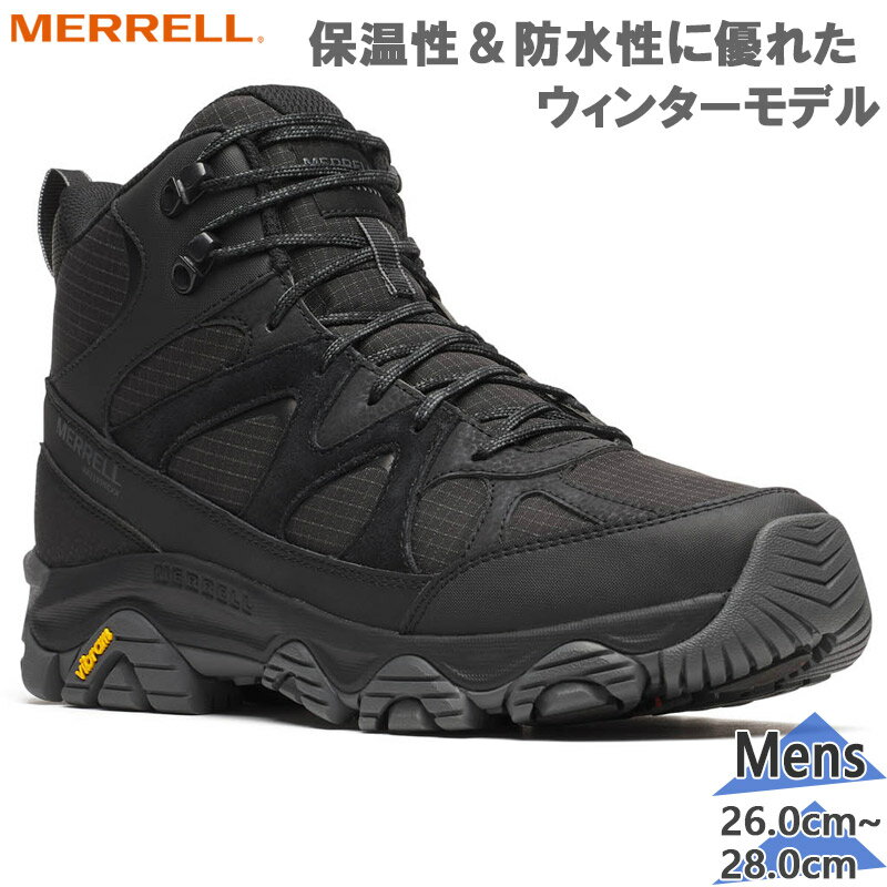 メレル メンズ THERMO SNOW GRIP MID WP サーモ スノー グリップ ミッド スニーカー 靴 シューズ トレッキング 防水 保温 ブラック 黒 送料無料 MERRELL M038287