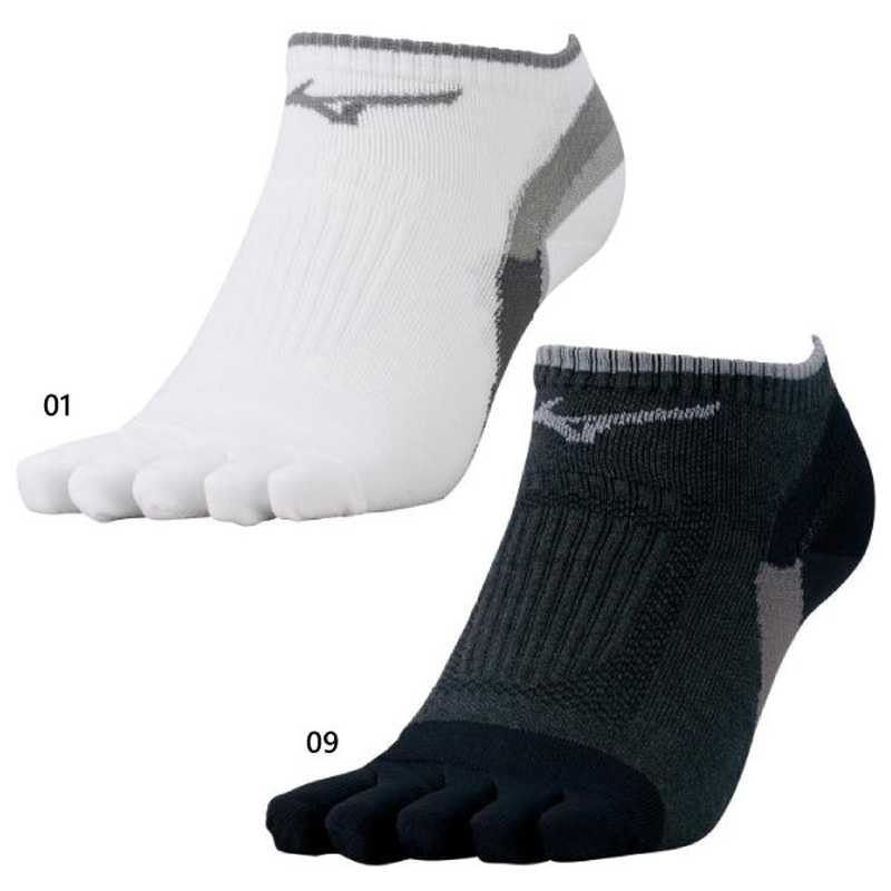 ミズノ メンズ レディース ランソックス42.195 5本指ソックス ソックス 靴下 ホワイト 白 ブラック 黒 Mizuno J2MX050101 J2MX050109
