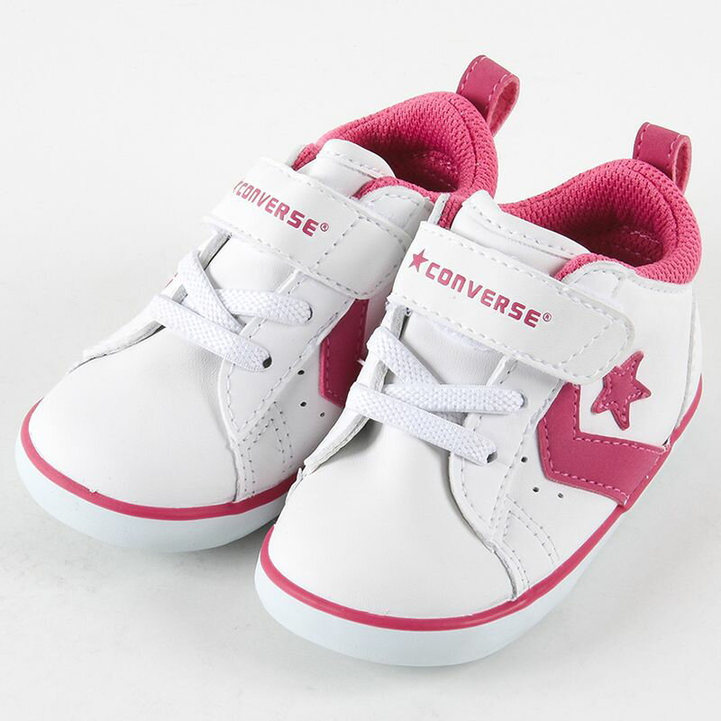 コンバース converse MINI P-L N 711538 スニーカー ベビー ホワイト/ピンク 12〜15cm 靴 シューズ マジック テープ バンド ベルト ギフト ベビーシューズ 出産祝い プレゼント