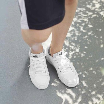 プーマ PUMA スニーカー ジュニア PMJ-362947 コートポイント 通学 仕事履き VULC V2 BG (02)プーマ ホワイト/プーマ ホワイト 22.0~25.0cm レディース 靴 シューズ 白 通学靴