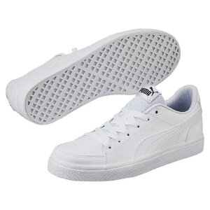 プーマ PUMA スニーカー ジュニア PMJ-362947 コートポイント 通学 仕事履き VULC V2 BG (02)プーマ ホワイト/プーマ ホワイト 22.0~25.0cm レディース 靴 シューズ 白 通学靴