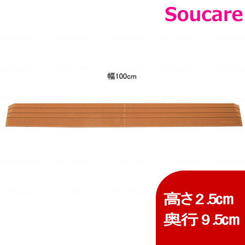 段差解消スロープ 室内用 ダイヤスロープ 100cm幅 DS100-25 高さ2.5cm×奥行9.5cm シンエイテクノ スロープ 玄関 介護 つまづき予防 歩行 転倒予防 段差解消 住宅改修用品 ロボット掃除機 バリアフリー