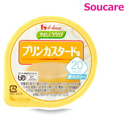 介護食 ハウス食品 やさしくラクケア プリンカスタード味 60g 20kcal 単品販売 食事 食事サポート 手軽 栄養補助 介護食 デザート 区分3 舌でつぶせる