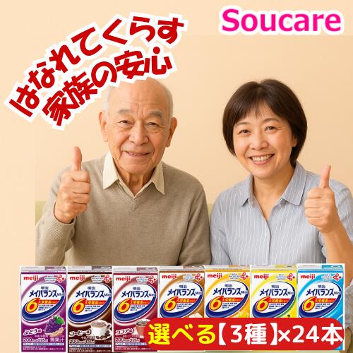 選べる3種類×24本 メイバランス mini パック 200kcal 125ml 合計72本入り 明治 栄養補助 栄養補給meiji 防災 備蓄 常温 保存 飲...