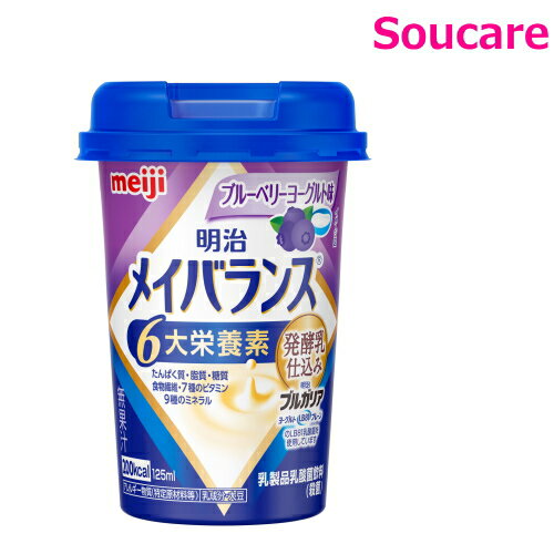 介護食 明治 メイバランス Mini カップ ブルーベリーヨーグルト味 200kcal 125ml 単品 meiji 介護食 防災 備蓄 常温 保存 栄養補助 栄養補給 メイバランスミニ