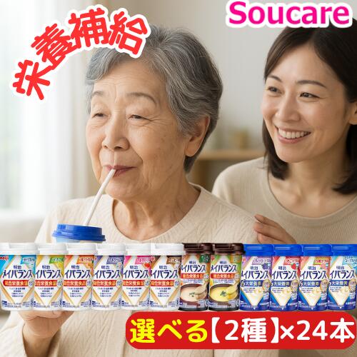★1本あたり約226円★ 選べる2種類×24本 メイバランス Mini カップ 合計48本 200kcal 125ml 明治 meiji 介護食 防災 備蓄 常...