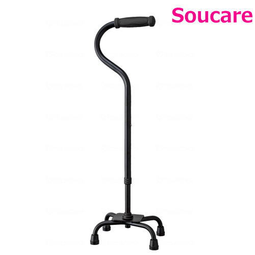 テイコブ アルミ4点杖 EA4-102 ブラック 幸和製作所 【275044】 杖 ステッキ 介護 歩行 転倒予防 安定..