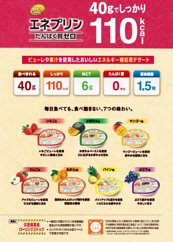 介護食 日清オイリオグループ エネプリン パイン味 40g 単品販売 食事 食事サポート 少量 手軽 介護食 MCT たんぱく質0 2