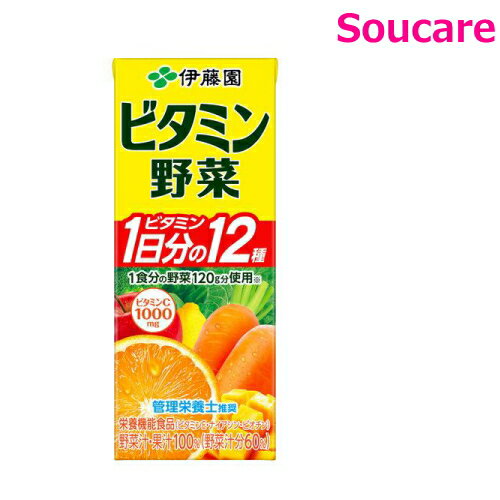 伊藤園 ビタミン野菜 200mL 1本 栄養補助 栄養補給 ビタミン やさい 防災 備蓄 保存 常温