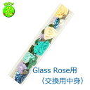 【素敵屋　オーダーステッキ】　Glass Rose（グラスローズ）スパンキーブルー【中身のみ】 【介護用品】杖/ステッキ/おしゃれな柄もの 便利グッズ 介護 スケルトン 歩行 転倒予防 オーダー/交換用中身【通販】