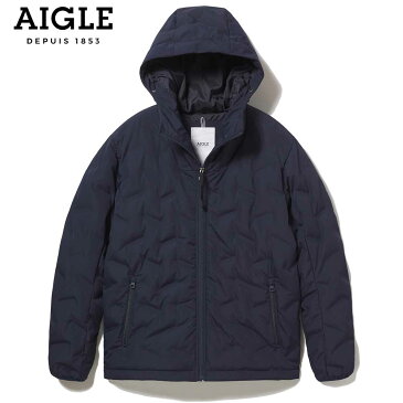 エーグル AIGLE ZBH104J 075 カラー：マリーンエーグル（メンズ） 撥水 ダブルクロス キルテッド アクティブダウンパーカ