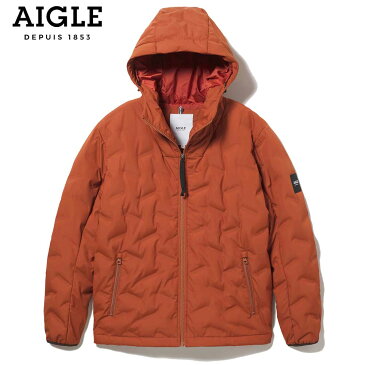 エーグル AIGLE ZBH104J 324 カラー：HENNE ヘナ（メンズ） 撥水 ダブルクロス キルテッド アクティブダウンパーカ