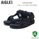 エーグル AIGLE ZOHT407(レディース) ブラック(002) エヴロン ストラップサンダル フラットサンダル 「靴」