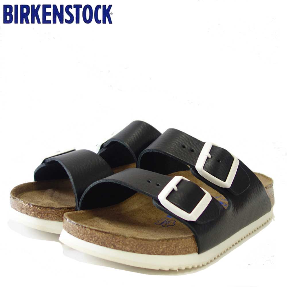 楽天靴のシナガワ【スーパーSALE 30％OFF】 ビルケンシュトック BIRKENSTOCK ARIZONA SL（アリゾナ ソフトフットベッド SL）幅狭（ナローフィット） 230156 ブラック（ナチュラルレザー）ソフトクッション内蔵 （レディース サンダル）「正規輸入品」 「靴」