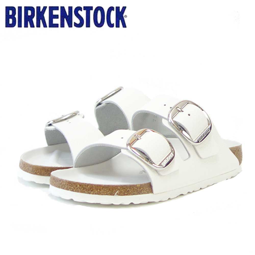 BIRKENSTOCK ビルケンシュトック Arizona Big Buckle アリゾナ ビッグバックル ナチュラルレザー ホワイト 1016826 ナローフィット 幅狭 ドイツ製 コンフォートサンダル 天然皮革 靴 