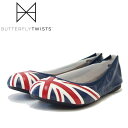 BUTTERFLY TWISTS バタフライツイスト JACQUI 21045B ネイビー/レッド(レディース) お洒落 携帯 バレエシューズ ルームシューズ