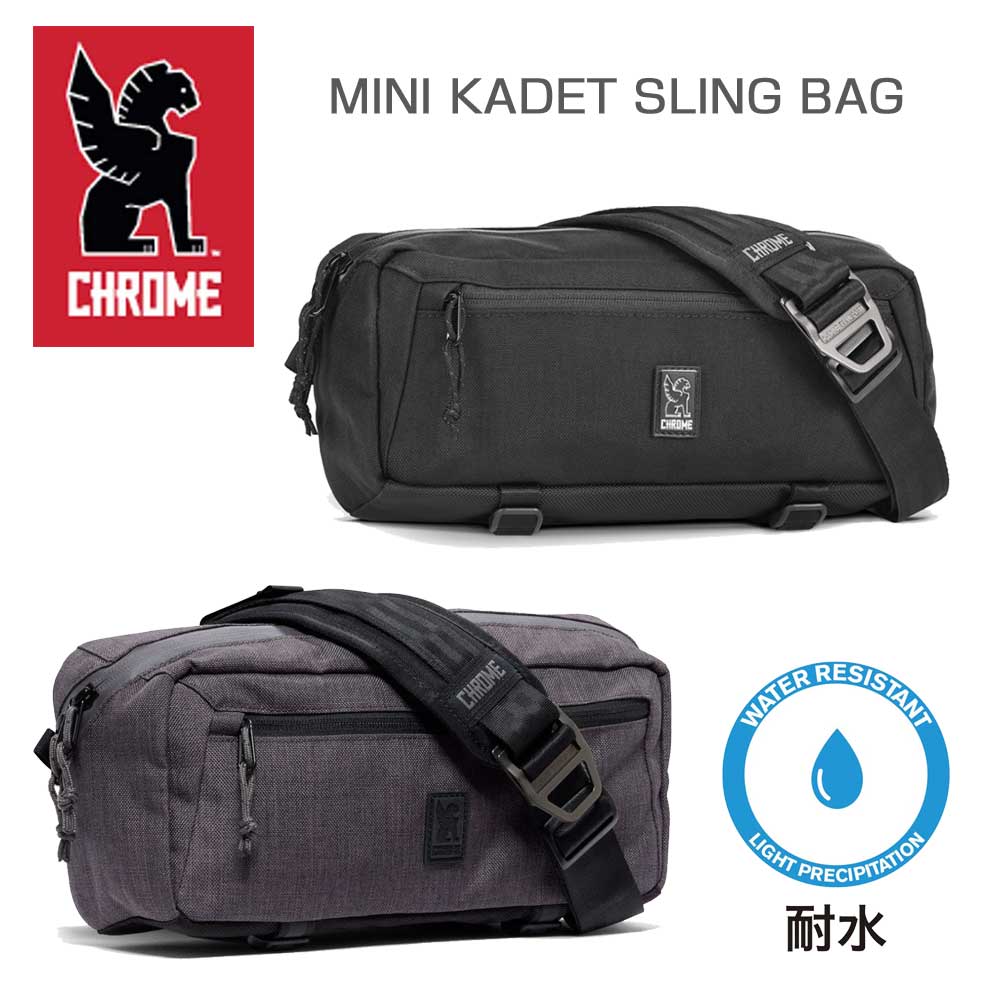 CHROME クローム MINI KADET SLING BAG ミニカデットスリングバッグ BG321 カラー CASTLEROCK TWILL・BLACK 容量：5L 防水 メッセンジャーバック スリングバック ボディーバッグ ウェストバッグ
