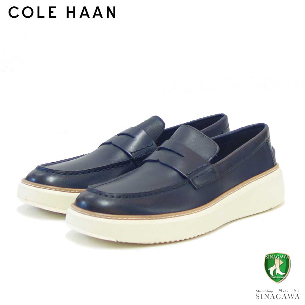 コールハーン COLE HAAN グランドプロ トップスピン ペニーローファー ネイビーインク / アイボリー c36645 （メンズ） 天然皮革 スリッポン ビジネスシューズ カジュアルシューズ 「靴」