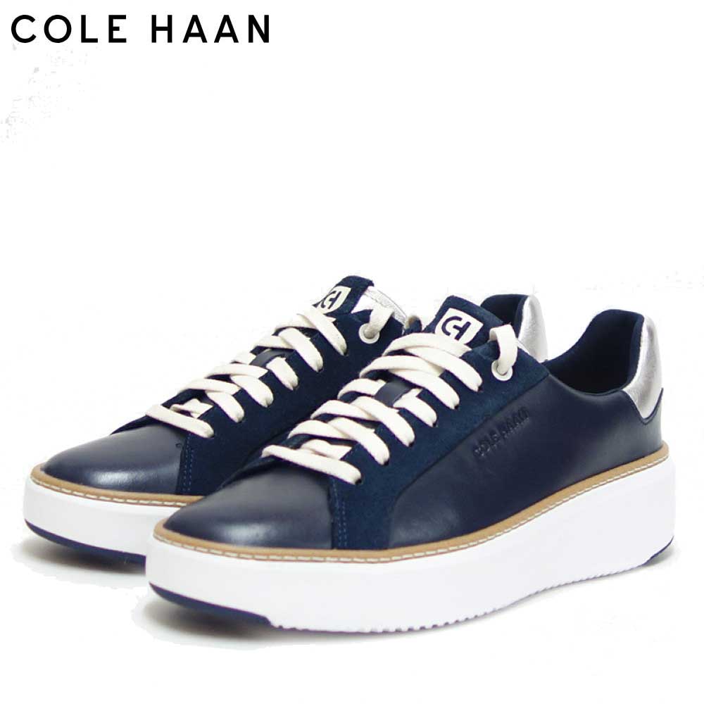 コールハーン レザースニーカー レディース コールハーン COLE HAAN グランドプロ クラウドフィールトップスピン スニーカー w22715 ネイビー （レディース） 天然皮革 ローカット スニーカー ウォーキング 「靴」