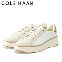 コールハーン COLE HAAN グランドプロ トップスピン スニーカー w22754 ホワイト/ レオパード プリント （レディース） 天然皮革 ローカット スニーカー ウォーキング レザー レースアップ 本革 軽量「靴」