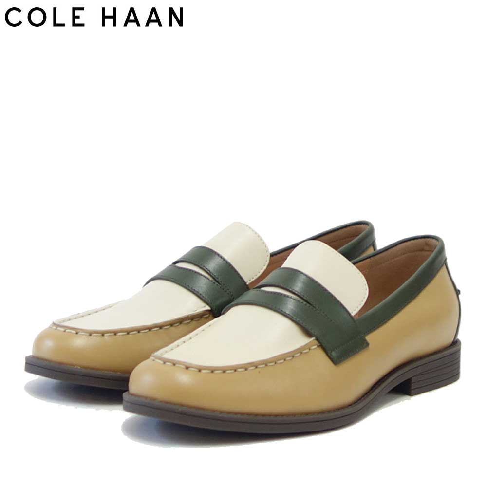 コールハーン COLE HAAN ソフィア ローファー w24678 アイボリー / ダーク コンブ グリーン / バーチ （レディース） 天然皮革 ローファー 「靴」