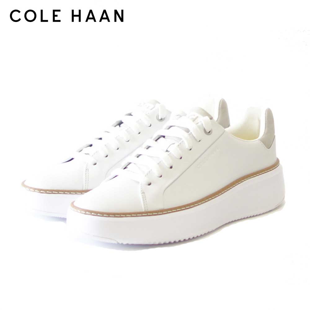 コールハーン レザースニーカー レディース コールハーン COLE HAAN グランドプロ トップスピン スニーカー w24775 ホワイト/ ダヴ （レディース） 天然皮革 ローカット スニーカー ウォーキング レザー レースアップ 本革 軽量「靴」