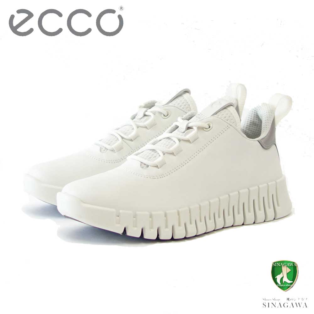 エコー ECCO GRUUV FLEXIBLE SOLE WOMEN 039 S SNEAKERS ホワイト 21820360718 （レディース） 快適な履き心地のレザースニーカー レースアップ ウォーキングシューズ 旅行「靴」