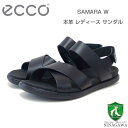 【SALE】 エコー ECCO SAMARA WOMEN'S SANDAL ブラック 22010301001 (レディース) フラット コンフォート サンダル ...