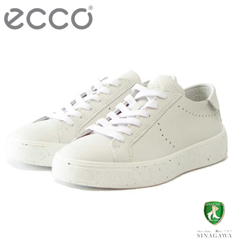 エコー 靴 レディース エコー ECCO STREET TRAY WOMEN'S SNEAKER ホワイト 291503 01007 （レディース） 快適な履き心地のレザースニーカー レースアップ ウォーキングシューズ 旅行「靴」