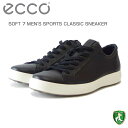 【SALE】 エコー ECCO SOFT 7 MEN'S SPORTS CLASSIC SNEAKER ブラック 47036401001(メンズ)天然皮革 ウォ...