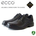 エコー ECCO HELSINKI 2 MENS GORE TEX SHOES 500204 01001 ブラック（メンズ）ゴアテックス 防水 プレミアムレザー ビジネスシューズ レースアップ スクエアトゥ「靴」