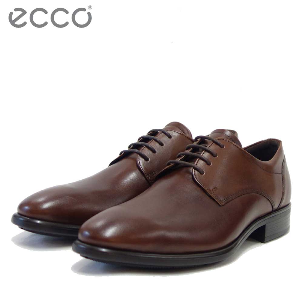 エコー ECCO CITYTRAY Plain 512734 01053 ブラウン（メンズ）上質レザーのビジネスシューズ プレーントゥ レースアップ「靴」