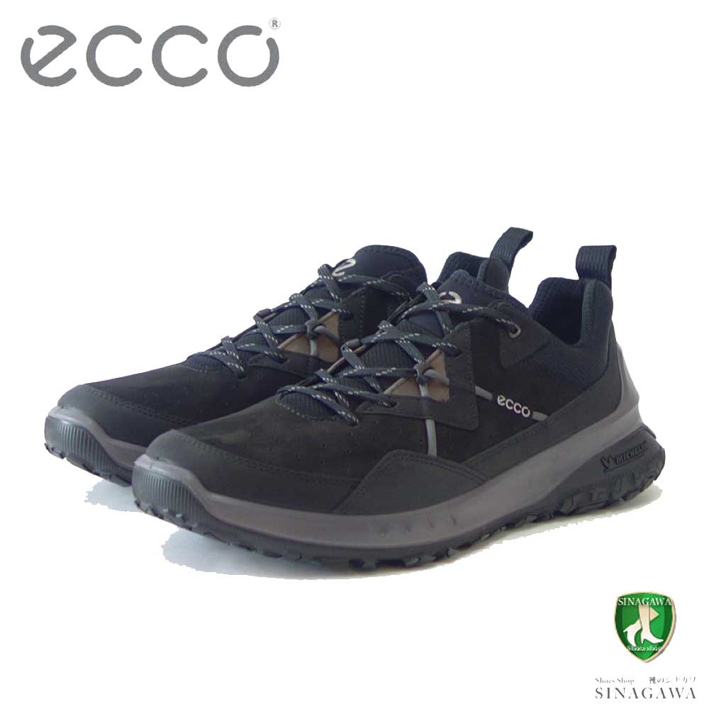 エコー ECCO ULT-TRN MEN'S BLACK/BLACK 82426451052（メンズ）天然皮革 ウォーキング シューズ コンフォート レザースニーカー ハイキング 旅行 「靴」