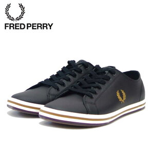 FRED PERRY フレッドペリー B7163 281（ユニセックス）KINGSTON LEATHER カラー：BLACK / DARK CARAMEL 天然皮革 ローカットスニーカー テニスシューズ 「靴」