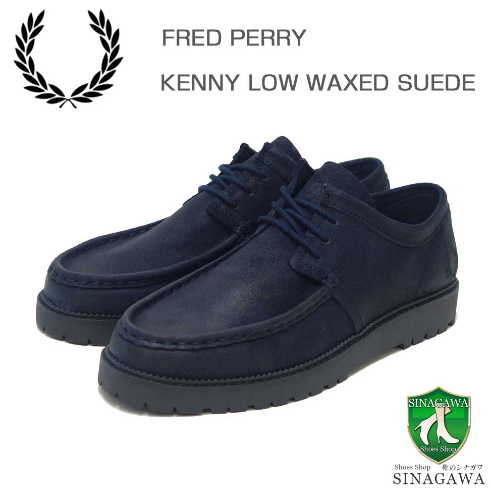 FRED PERRY フレッドペリー B1343 297（メンズ）Kenney Low Waxed Suede カラー：ANCHOR GREY 天然皮革..
