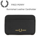 FRED PERRY フレッドペリー Burnished Leather Cardholder L4334102（ブラック） カードケース