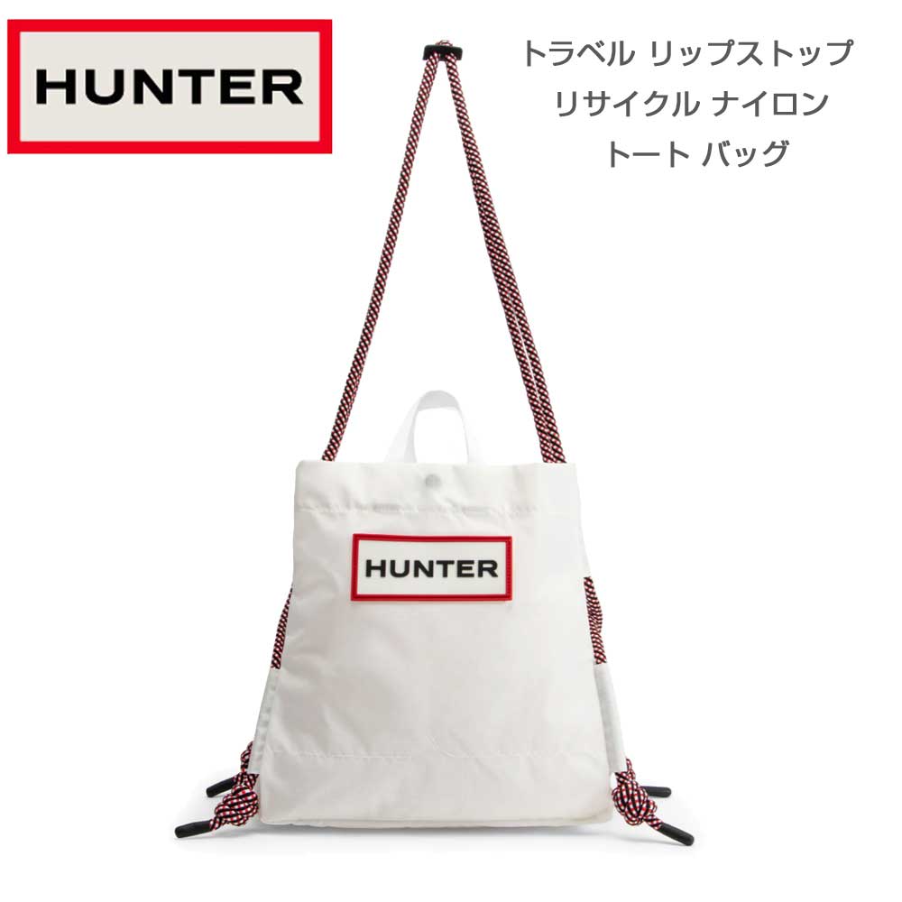 ハンター HUNTER UBP1517NRS トラベル リップストップ リサイクル ナイロン トート バッグ （カラー：ホワイト/レッド ボックス ロゴ：WRL） ショルダーバッグ トート バッグ