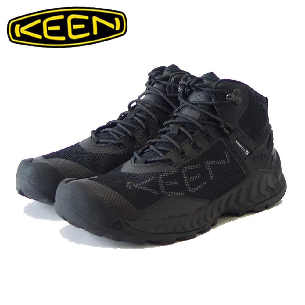 KEEN キーン NXIS EVO WP 1027191 ネクシス エヴォ ミッド ウォータープルーフ カラー：ブラック ライトハイキングシューズ ウォーキング トレッキング トラベル メンズ 靴 