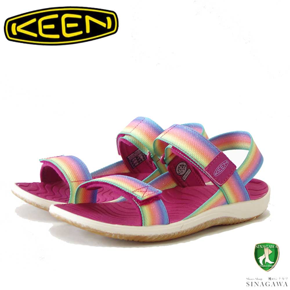 楽天靴のシナガワキーン KEEN エル バックストラップ 1027308 Rainbow/Festival Fuchsia（キッズ） 1027332 スポーツ オープントゥサンダル ビーチ サンダル 「靴」