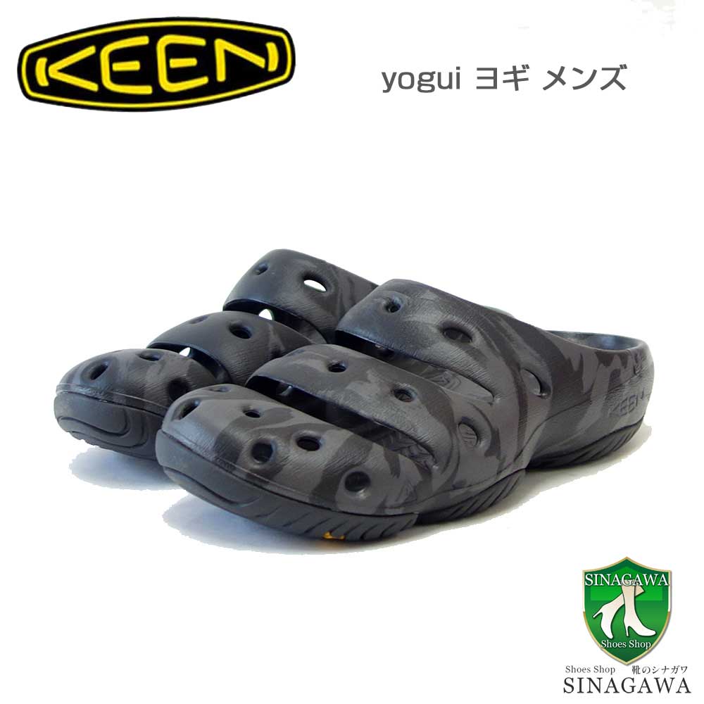 KEEN キーン Yogui 1028525 メンズ ヨギ カラー：Black Marble サボ ウォーターサンダル アフタースポーツシューズ オフィスシューズ ガーデニングシューズ キャンプシューズ 靴 