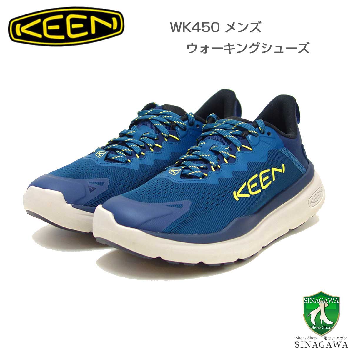 KEEN キーン WK450 1028912 ダブルケー450 ウォーキングシューズ カラー：Legion Blue/Evening Primrose ウォーキング （メンズ）「靴」