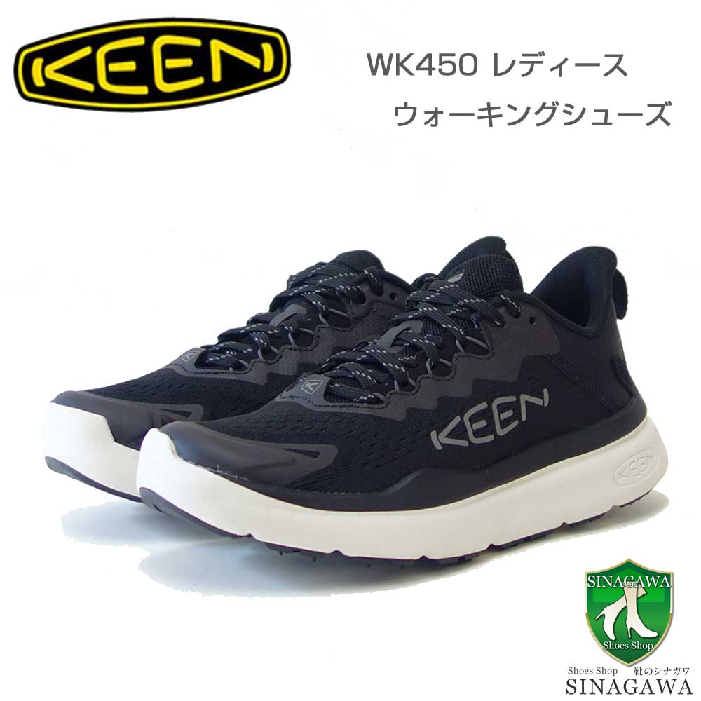 KEEN キーン WK450 1028917 ダブルケー450 ウォーキングシューズ カラー：Black/Star White ウォーキング （レディース）「靴」