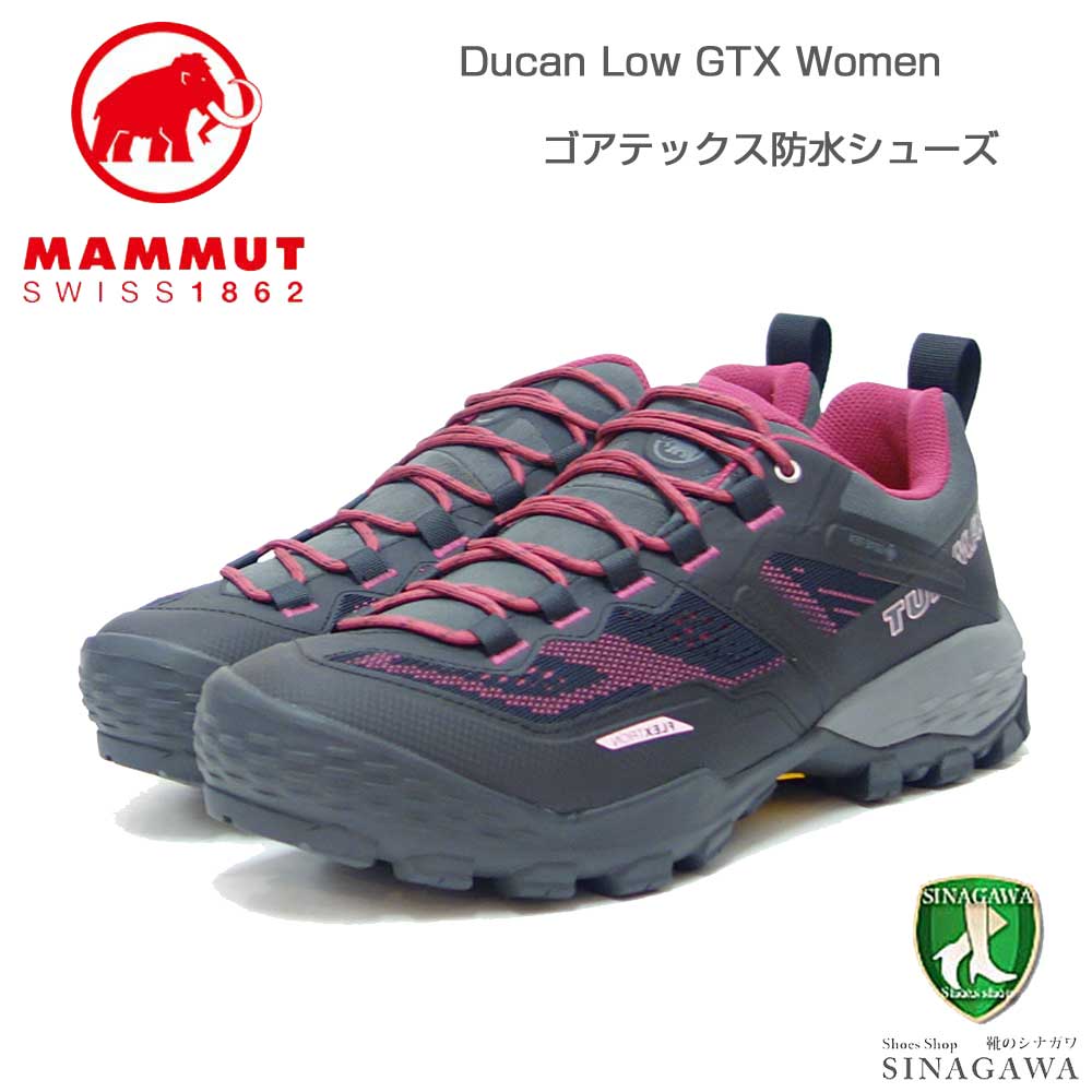 MAMMUT マムート Ducan Low GTX Women 303003531（レディース）カラー：phantom-dark pink(00309) アウトドアスニーカー ウォーキングシューズ 防水 ハイキングシューズ「靴」