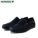 メフィスト MEPHISTO ALGORAS（アルゴラス）ジーンズブルー （ポルトガル製） 天然皮革 スリッポン ドライビング モカシン ウォーキングシューズ （メンズ） 「靴」 正規品 快適靴 旅行